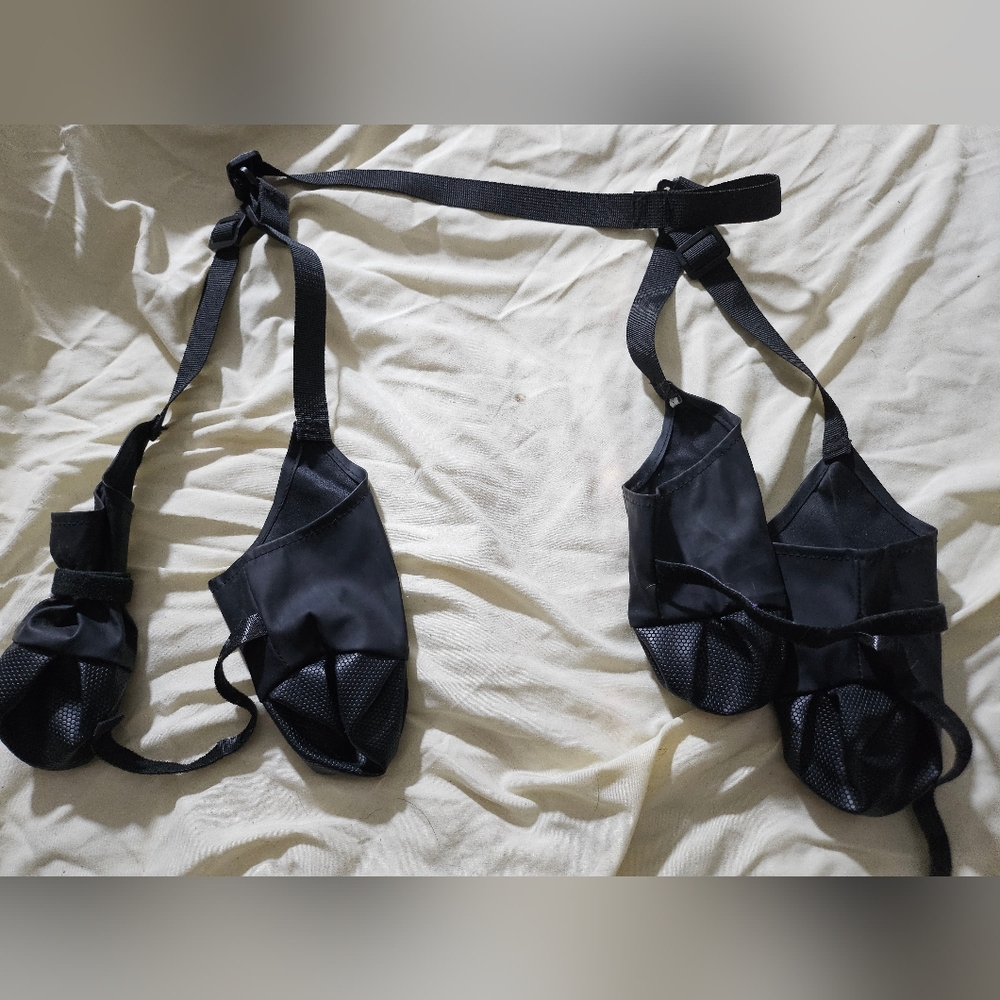 Adjustable Black Dog Booties